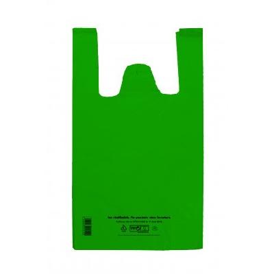 Sacs bretelles verts 50 microns – sacs résistants réutilisables – marchés & commerces