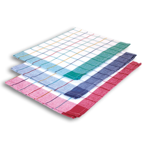 Torchons blancs à carreaux