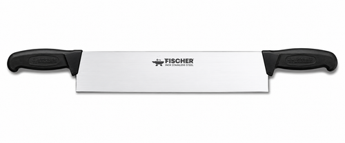 Couteau à fromage 40 cm à 2 poignées manche noir – Découpe professionnelle grand format