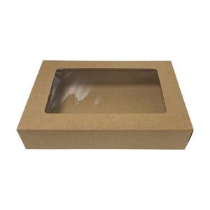 Boîtes plateau repas en carton kraft avec fenêtre – emballage alimentaire recyclable