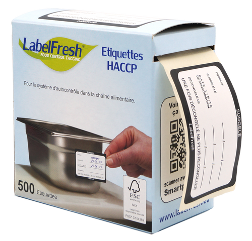 Étiquettes HACCP pour le surgelé
