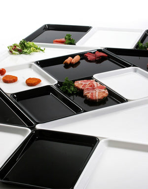 Plat Long Noir Altuglas® – Plateau de Présentation Professionnel 41 x 21 cm