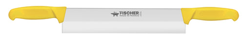 Couteau à fromage professionnel Fischer 2 poignées jaunes 33 cm