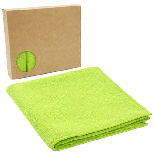 Lavette microfibre 100% recyclée rPET, épaisse, absorbante et recyclable