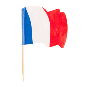 PETITS DRAPEAUX - FRANCE 4x3/6,5 CM ASSORTI BOIS (144 UNITÉ)