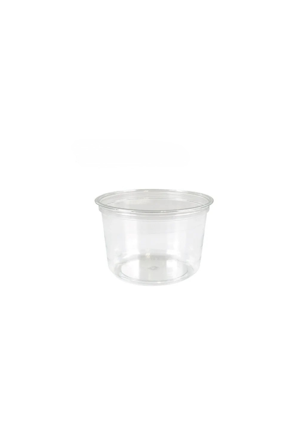 Pot rond plastique alimentaire RPET transparent – dessert, fruits et plats froids