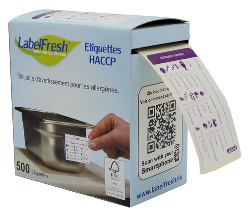 Étiquettes allergènes avec pictogrammes