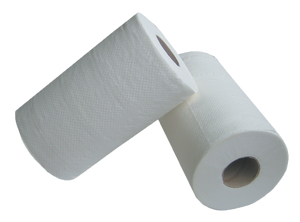 Rouleaux essuie-mains mini dévidage central 160 formats (ouate gaufrée 2 plis)