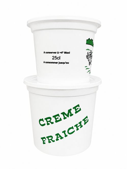 Pot Carty décor Crème Fraîche avec couvercle hermétique – 25 cl et 50 cl