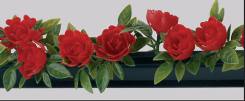 Barrettes séparatrices décoratives Fischer® socle noir rose rouge 25 cm – Boîte de 12 pièces