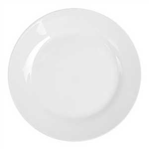 Assiettes plates porcelaine blanches Ø24 cm – Lot de 6