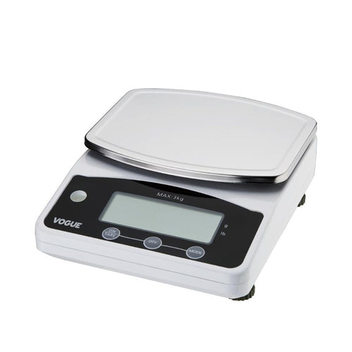 Balance électronique professionnelle 3 kg à plateau amovible – précision cuisine – Vogue