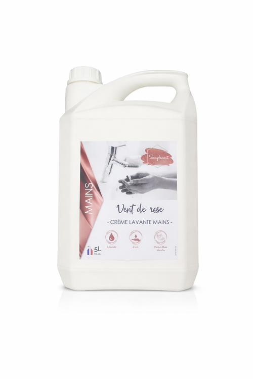 Crème lavante mains professionnelle 5 L – Nettoyage fréquent des mains- Parfum fleuri