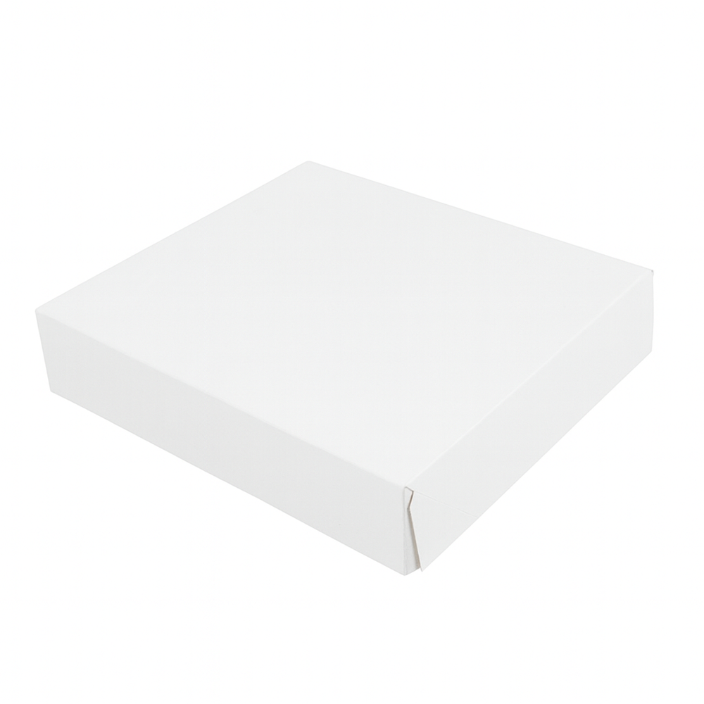 Boîtes pâtissières et traiteur kraft blanc, hauteur 8 cm
