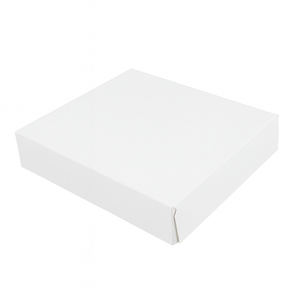 Boîtes pâtissières et traiteur kraft blanc, hauteur 5 cm