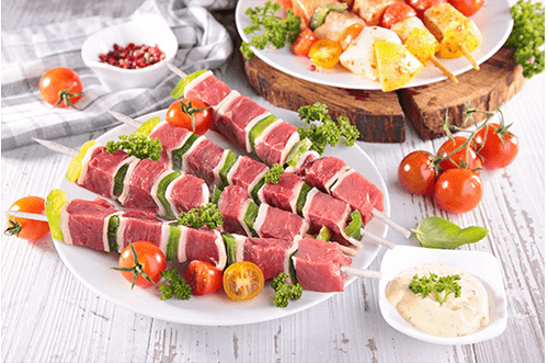 Brochettes en bois de hêtre de 25 cm ou 30 cm