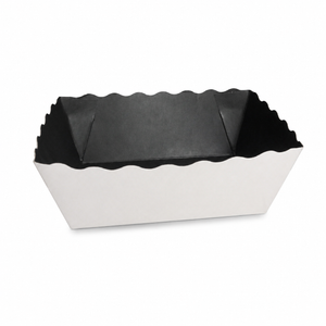 Caissette primeur carton blanc intérieur noir– barquette fruits et légumes