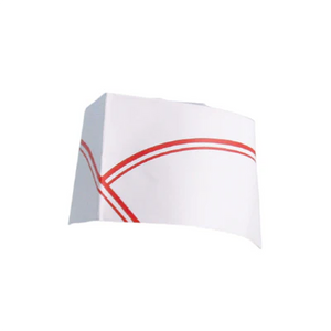Calot papier réglable blanc avec liseré rouge