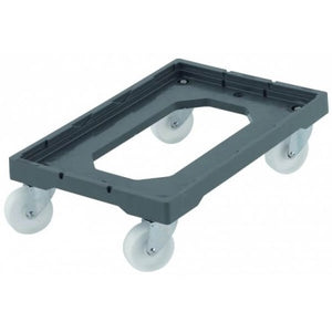 Chariot gris Allibert avec 4 roues en nylon