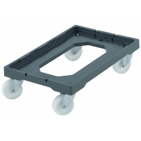 Chariot gris Allibert avec 4 roues en nylon