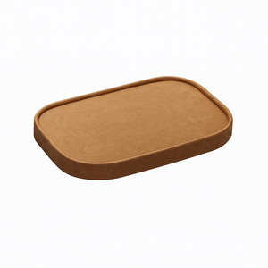 Couvercles kraft avec enduction PP pour barquettes rectangulaires 500 à 1000 ml – fermeture alimentaire à emporter