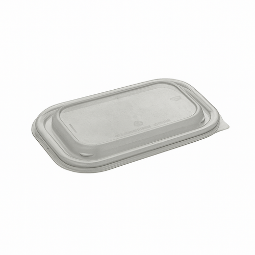 Couvercle PP transparent pour barquette rectangulaire kraft 500 à 1000 ml – étanche et micro-ondable