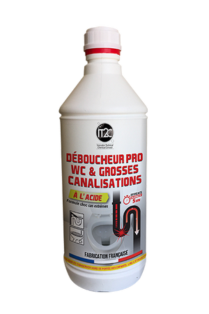 Déboucheur Pro WC & Grosses Canalisations à l’Acide – Formule choc surpuissante