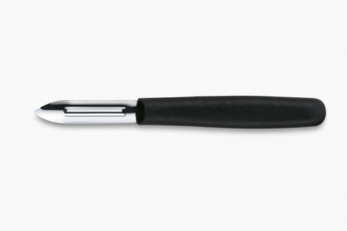 Éplucheur Victorinox avec double fente, manche ergonomique (polyamide noir)