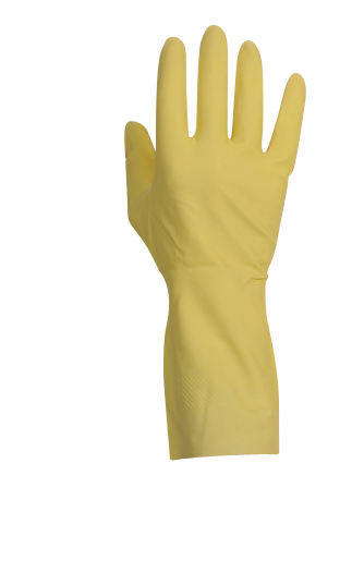 Gants de ménage latex jaune