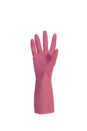 Gant de ménage latex rose