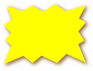 Étiquettes fluo forme éclatée – Signalétique prix dynamique et visible