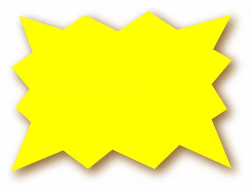 Étiquettes fluo forme éclatée – Signalétique prix dynamique et visible