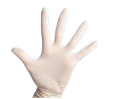 Gant latex blanc poudré