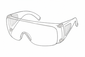 Surlunettes de protection en polycarbonate, branches incolores