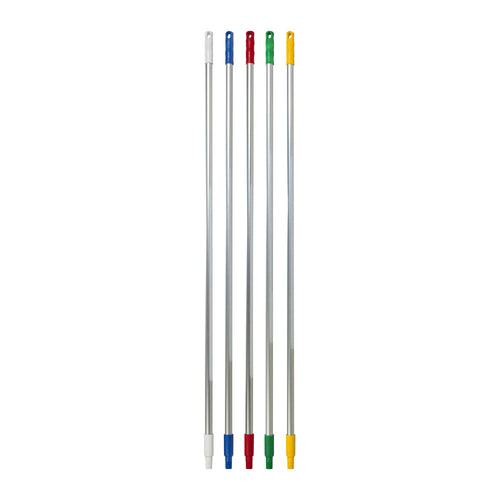 Manche aluminium 1,50 m Ø25 mm – Compatible raclette mousse blanche – Code couleur HACCP
