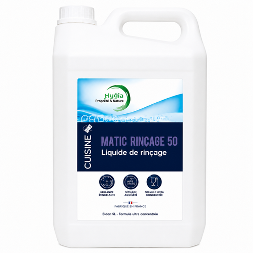 Liquide de Rinçage Professionnel Matic Rince 50 – Spécial Eaux Très Dures pour Lave-Vaisselle