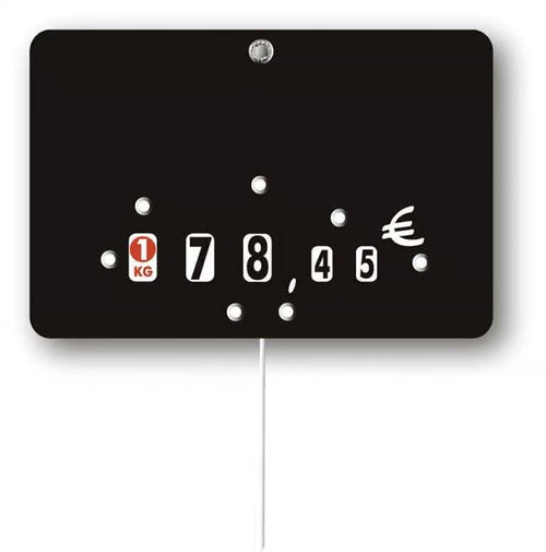 Étiquette noire avec roulettes – pour métiers de bouche