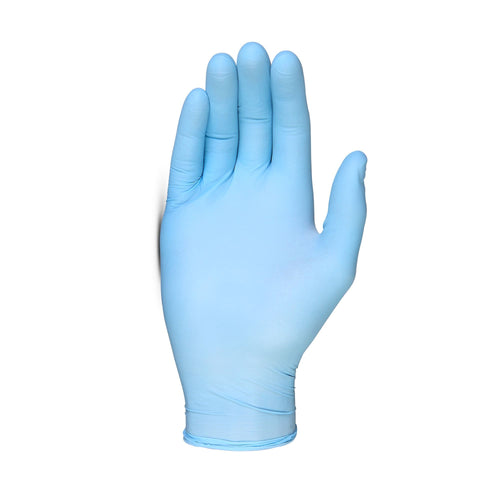 Gants nitrile bleus non poudrés