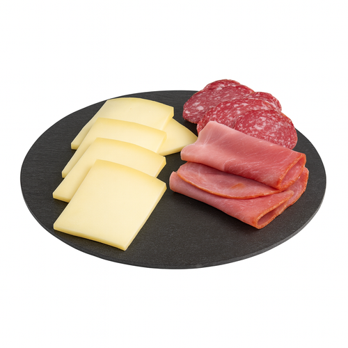 Plateau ardoise rond 30 cm – présentation fromages & tapas