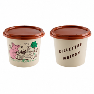 Pot grès Rillettes Maison - Carty – Pot alimentaire avec couvercle brun