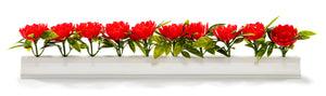 Barrette socle blanc roses rouges et marguerites 25 cm – Décoration vitrine – Boîte de 12 (Copie)