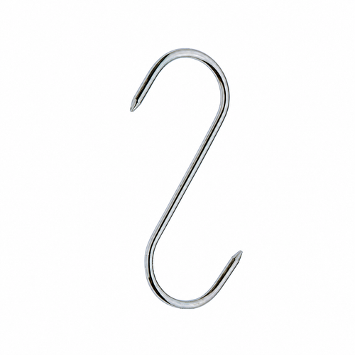 Crochet esse de boucher inox en S 2 pointes – crochet inox suspension viande professionnel