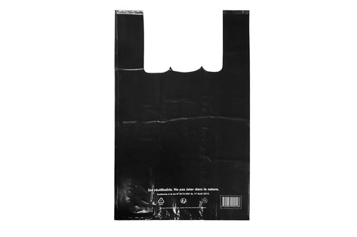 Sacs bretelles noirs 50 microns – sacs résistants réutilisables