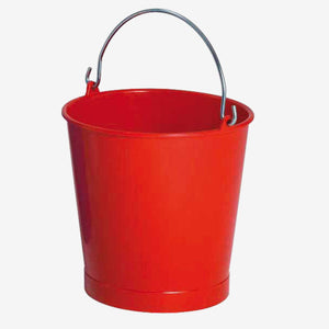 Seau rond alimentaire 10 L Gilac rouge avec anse inox