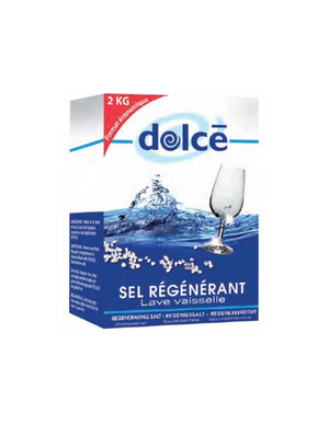 Sel régénérant lave-vaisselle Dolce® 2 kg – sel haute pureté pour adoucisseur