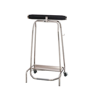 Support sac portefeuille mobile à pédale à clapet hermétique inox (110 L)