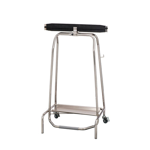 Support sac portefeuille mobile à pédale à clapet hermétique inox (110 L)