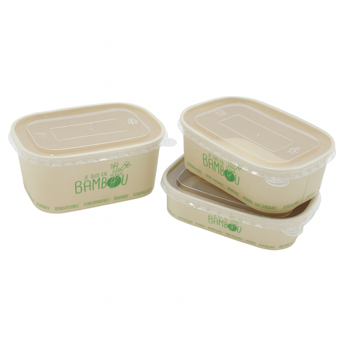 Barquettes cellulose de bambou enduction PP – emballage alimentaire micro-ondable et recyclable